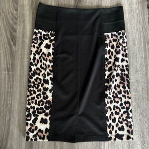 Bongo Animal Print & Black fitted Skirt